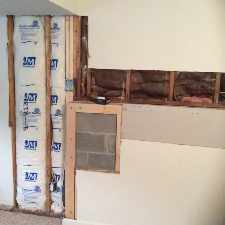 Wall insulation replacement during Contents Cleaning & Restoration in Montrose-Ghent